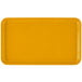 A yellow rectangular Cambro tray with a white border.