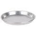 An American Metalcraft aluminum deep dish pizza pan with a white background.