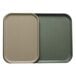A close up of a brown Cambro tray insert.