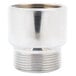 A silver T&S EZ-SWIVEL-CZ rigid adapter with a stainless steel thread.