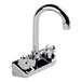 Regency Wall Mount Handsink Faucet with 8 1/2 inch Gooseneck Spout, 2 GPM Aerator, 4 inch Centers, and Lever Handles