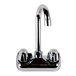 Regency Wall Mount Handsink Faucet with 8 1/2 inch Gooseneck Spout, 2 GPM Aerator, 4 inch Centers, and Lever Handles