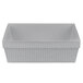 A gray rectangular Tablecraft cast aluminum bowl.