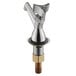 A chrome plated Regency dipper well faucet with a brass nut and brass handle.