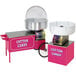 A pink Paragon cotton candy machine on a stand.