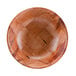 A close-up of a Thunder Group woven wood salad bowl.