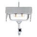 A stainless steel Eagle Group hand sink with a gooseneck faucet, basket drain, and pipes.