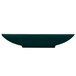 A dark green Tablecraft cast aluminum triangle display bowl with white specks.