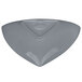 A grey triangle shaped bowl.