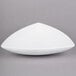 A white triangle shaped bowl.