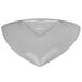 A white Tablecraft cast aluminum bowl with a triangular shape.