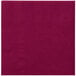 A close-up of a burgundy Hoffmaster beverage napkin.