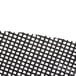 A close up of a black grid of mesh fabric.