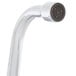 A close-up of a T&S deck mounted workboard faucet with a round base and a 6 inch swing nozzle.