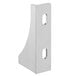 A silver metal Avantco top left hinge bracket with two holes.