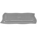 A Tablecraft granite rectangular cast aluminum platter with a silver handle.