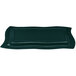 A hunter green rectangular cast aluminum platter with a handle.