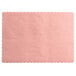 a pink paper with scalloped edges