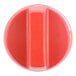 A red knob with a white stripe on it.