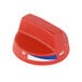 A red Tri-Star knob with white text and blue and white stripes.