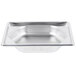 a silver tray with a white background