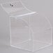 A clear acrylic box with a curved top and a handle.