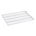 A white metal wire rack for an Avantco prep refrigerator.
