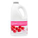 A white plastic jug of Torani Raspberry Fruit Smoothie Mix with a handle.
