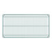 A rectangular green wire shelf with a grid pattern and four corner mounting holes.