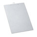 A white rectangular aluminum clipboard with a metal clip on it.