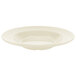 A white bowl with a rim.