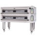 A Doyon bakery deck oven with three doors.