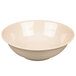 A tan SuperMel melamine bowl.