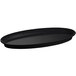 A black oval Tablecraft cast aluminum fish platter.