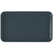 A rectangular slate blue Cambro tray with a black border.