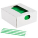 Bedford Industries Inc. 4 inch Green Laminated Bag Twist Ties - 2000/Box