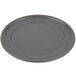 An American Metalcraft hard coat anodized aluminum pizza pan with a black rim on a white background.