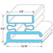 A blue line drawing of a rubber door gasket with the dimensions 23 3/8" x 29 3/8"