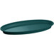 A Tablecraft hunter green cast aluminum oval platter.