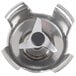 A Robot Coupe bell cover assembly with a removable blade over a white background.