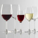 a group of wine glasses