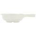 A white melamine bowl with a handle.