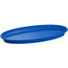 A cobalt blue cast aluminum oval platter.