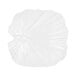 A white melamine platter with a leaf design on it.