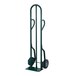 A green Harper steel hand truck with pneumatic wheels.