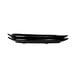 A black melamine platter with a Tropicana leaf design.