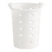 A white plastic cylinder with holes.