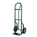A green Harper steel hand truck with black wheels.