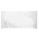 A white rectangular melamine platter with wavy lines.