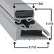 A gray magnetic rubber door gasket with measurements for a Randell refrigerator.